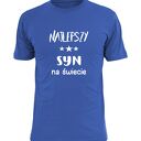 Koszulka z nadrukiem dla syna, synów, najlepszy syn, prezent na urodziny od rodziców