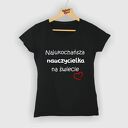 Koszulka z nadrukiem, prezent na dzień edukacji, super nauczycielka, koniec