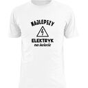 Koszulka z nadrukiem dla elektryka, prezent najlepszy elektryk, do pracy, urodziny