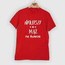 Koszulka z nadrukiem męża, super mąż, prezent od żony