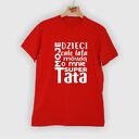 Koszulka z nadrukiem dla taty, prezent dzień ojca, od dzieci, syna, córki, najlepszy