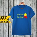 Koszulka z nadrukiem, prezent na dzień edukacji, super nauczyciel