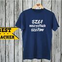Koszulka z nadrukiem, prezent na dzień edukacji, super nauczyciel