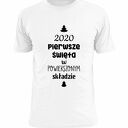 Koszulka z nadrukiem pierwsze z żoną, dziewczyną, imię, we trójkę, mikołajki