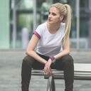 T-shirt - koszulka pink sleeves, ROZMIAR L