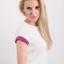 T-shirt - koszulka pink sleeves, ROZMIAR L