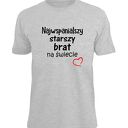Koszulka z nadrukiem dla starszego lub młodszego brata, prezent, urodziny młodszy