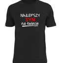 Koszulka z nadrukiem dla syna, synów, najlepszy syn, prezent na urodziny od rodziców