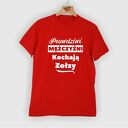 Koszulka z nadrukiem chłopaka, super faceta, mężczyzny, męża