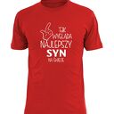 Koszulka z nadrukiem dla syna, synów, najlepszy syn, prezent na urodziny od rodziców