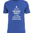 Koszulka z nadrukiem pierwsze z żoną, dziewczyną, imię, we trójkę, mikołajki