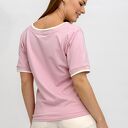 T-shirt damski do serka róż