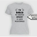 Koszulka z nadrukiem od wnuków, wnuka, wnuczki, prezent, najlepsza babcia, dzień