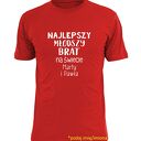 Koszulka z nadrukiem dla starszego lub młodszego brata, prezent, urodziny młodszy