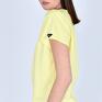 T-shirt V Neck pastelowy żółty - koszulki spodnie