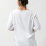 koszulki: t-shirt asymetryczny damski "shakira" biała - bluza bawełniany