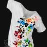 Lorens Studio łapki ręcznie malowana koszulka oryginalna t-shirt