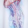 koszulki: meduza oversize biała XL nadruk