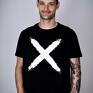koszulka czarna x - męska minimal