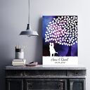 Drzewo wpisów gości weselnych - Gwieździste niebo - Plakat 50x70 cm