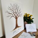 Weselne Drzewo wpisów do odcisków - 50x70cm - Alternatywna księga gości