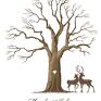 obraz na płótnie - drzewo wpisów a'la księga gości - wesele