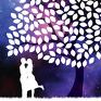 Drzewo wpisów weselnych - Gwieździste niebo - Plakat 50x70 cm wesele księga gości