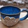 'potworny' kubek ceramiczny (c750) na kawę na herbatę na glina