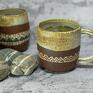 handmade kubek ceramiczny | średni | etnic | 350 ml grunge rękodzieło na prezent
