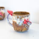Duży kubek z muchomorem handmade - Nakrapiana jesień (ok. 500 ml)