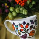 Ręcznie malowana filiżanka porcelanowa dla jesieniary
