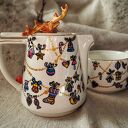 Ręcznie malowany zestaw herbaciany Tea for One z czajniczkiem i filiżanką