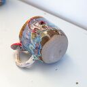 Duży kubek z muchomorem handmade Bubble gum beton - ok. 600 ml