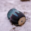 Handmade fioletowy kubek ceramiczny Mroźna Violetta - duży ok. 450-520 ml