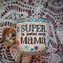 Ręcznie malowany kubek SUPER MAMA