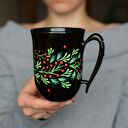 Kubek Ceramiczny Ręcznie Malowany Zimowy 300ml