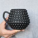 Kubek Ceramiczny Bąbelki Czarny Mat 350ml