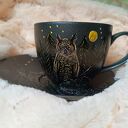 Nocne sowy - ręcznie malowany komplet kubków z porcelany
