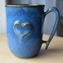 Kubek ceramiczny z sercami i logo firmy - 300 ml