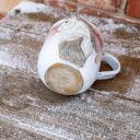 Ręcznie robiony kubek ceramiczny z koniem - Różowy Sen Peony, ok. 370 ml