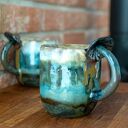 Duży kubek z grzybkami handmade | Forest moss | ok 500 ml ciemne (2)