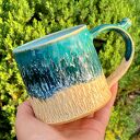 Kubek ceramiczny 300 ml Laguna z podpórką pod kciuk