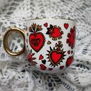 Ręcznie malowany kubek SERCE Hearts
