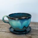 Ceramiczna filiżanka z figurką hipopotama -Burza morska ok 360 ml - na prezent