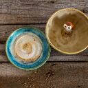 Ceramiczna filiżanka z figurką Sowy Płomykówki - Miodna łąka na prezent ok 310 ml