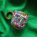 Kubek dla mamy z napisem "Mother like no other" - ręcznie malowana porcelana 380 ml