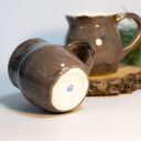 2 szt Porcelanowe kubki Czekoladowy fiolet, 350 ml | Handmade