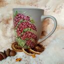 Bzy. Ręcznie malowany kubek 300 ml z porcelany