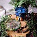 Świąteczny zestaw prezentowy dla miłośników herbaty i lasu, kubek zimowe lisy i podkładka