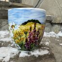 Porcelanowy kubek ręcznie malowany Polne kwiaty